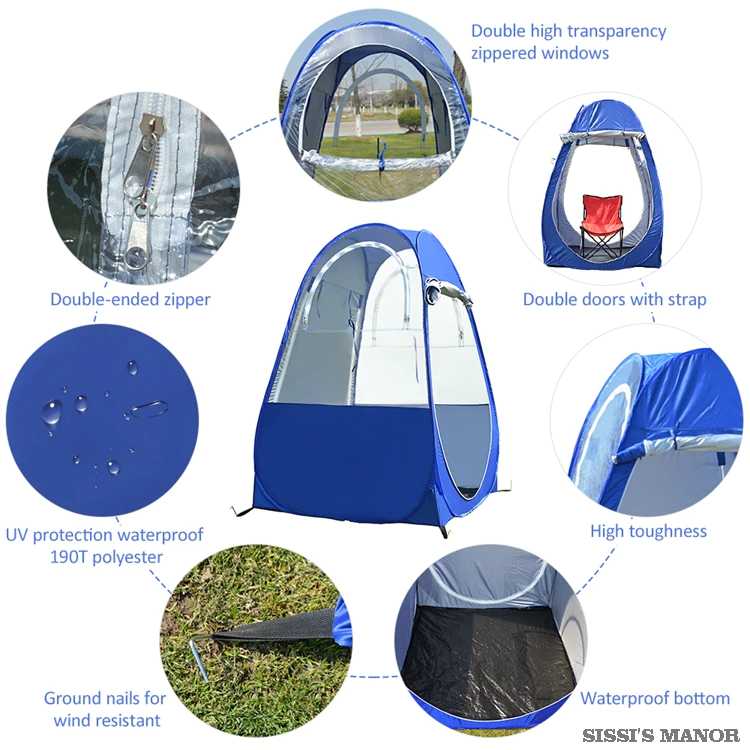 Cheap Goat Tents Winter Fishing UV protection Pop Up Tent Single Person Automatic Rain Shading Camping Equipment Outdoor Portable with 2Windows   